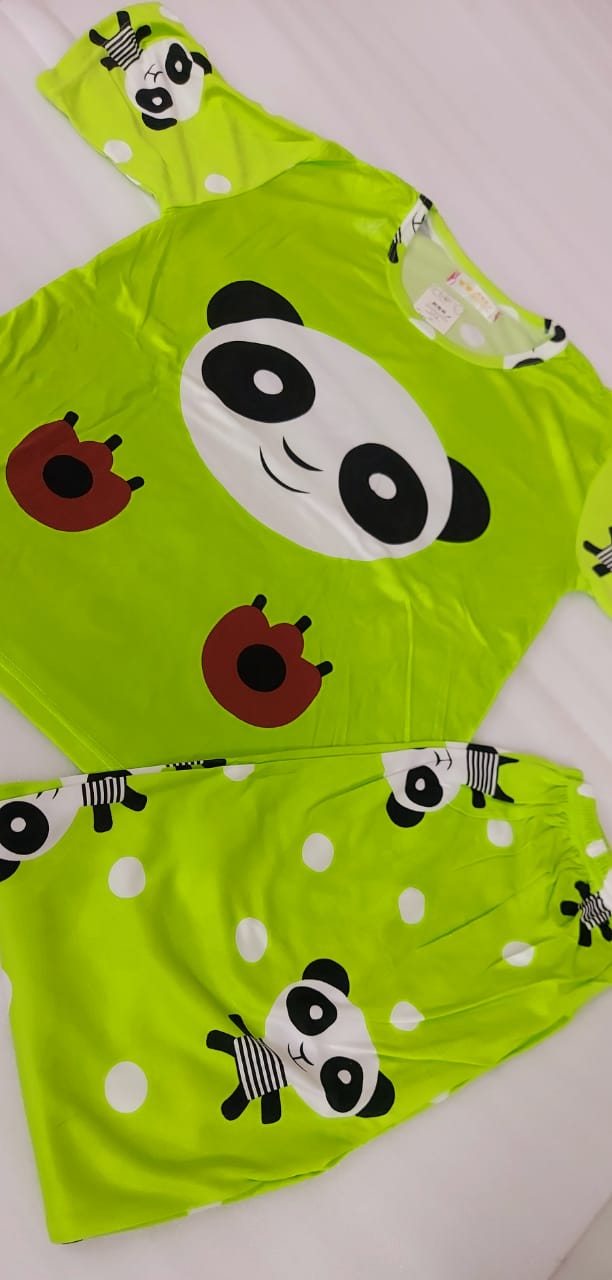Cute Panda Kids Night Suit Set 🐼✨