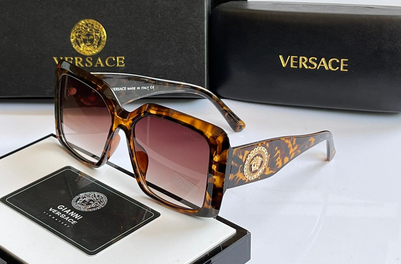 Versace Premium Oversized Sunglasses – Tortoiseshell Edition